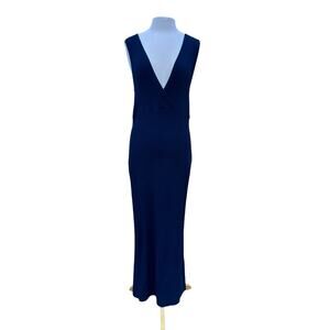 Shape FX Figure Flattering Seamless Fitted Navy Blue Maxi Sweater Dress Size XL